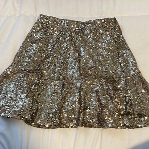 Gold sequin skirt
